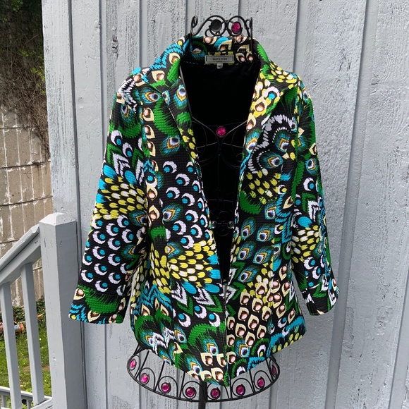 Laura Max Peacock Design Quilted Blazer (Size XL) - Picture 1 of 6